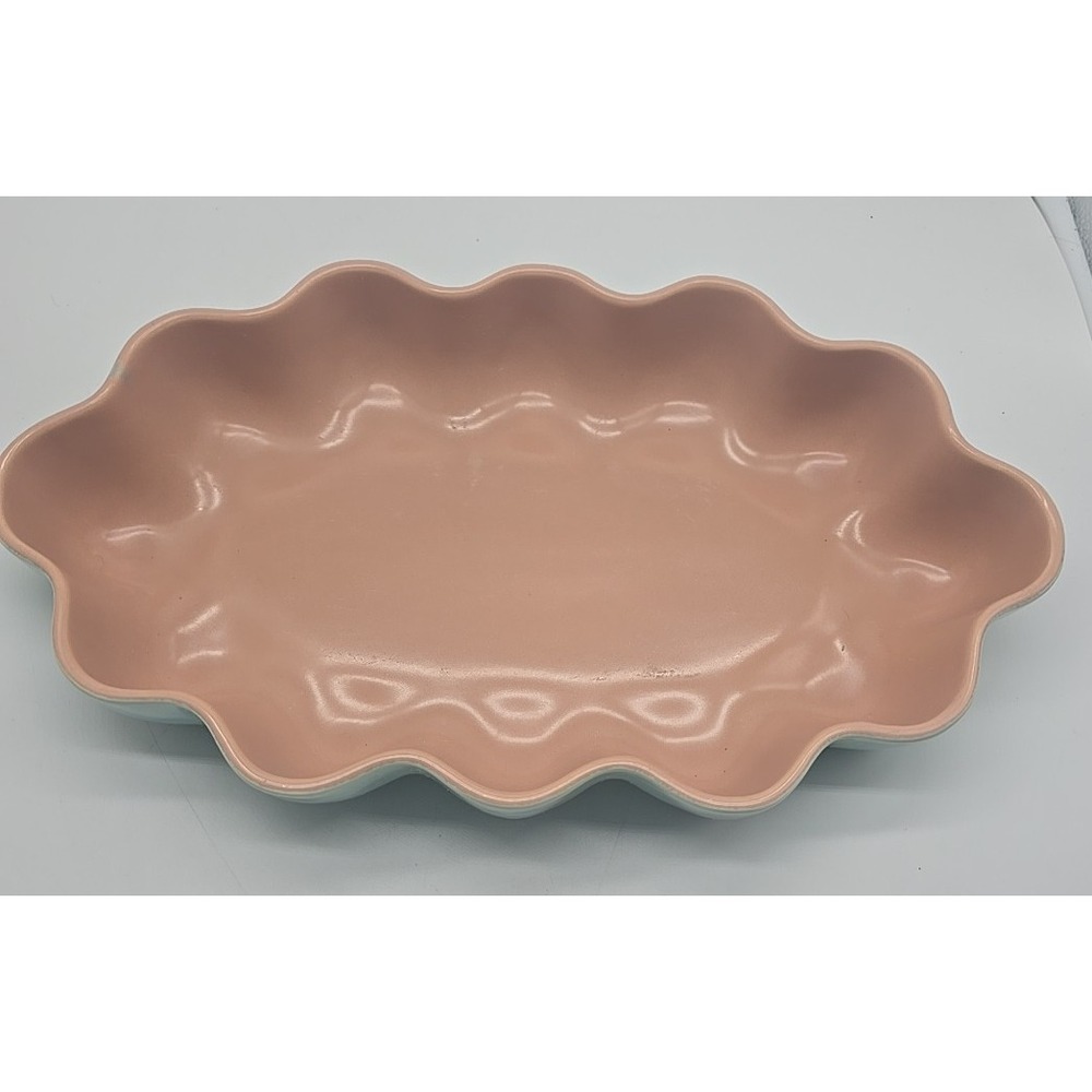 14" ~1937 VTG Catalina‎ Pottery Shallow Bowl Calif Table Art